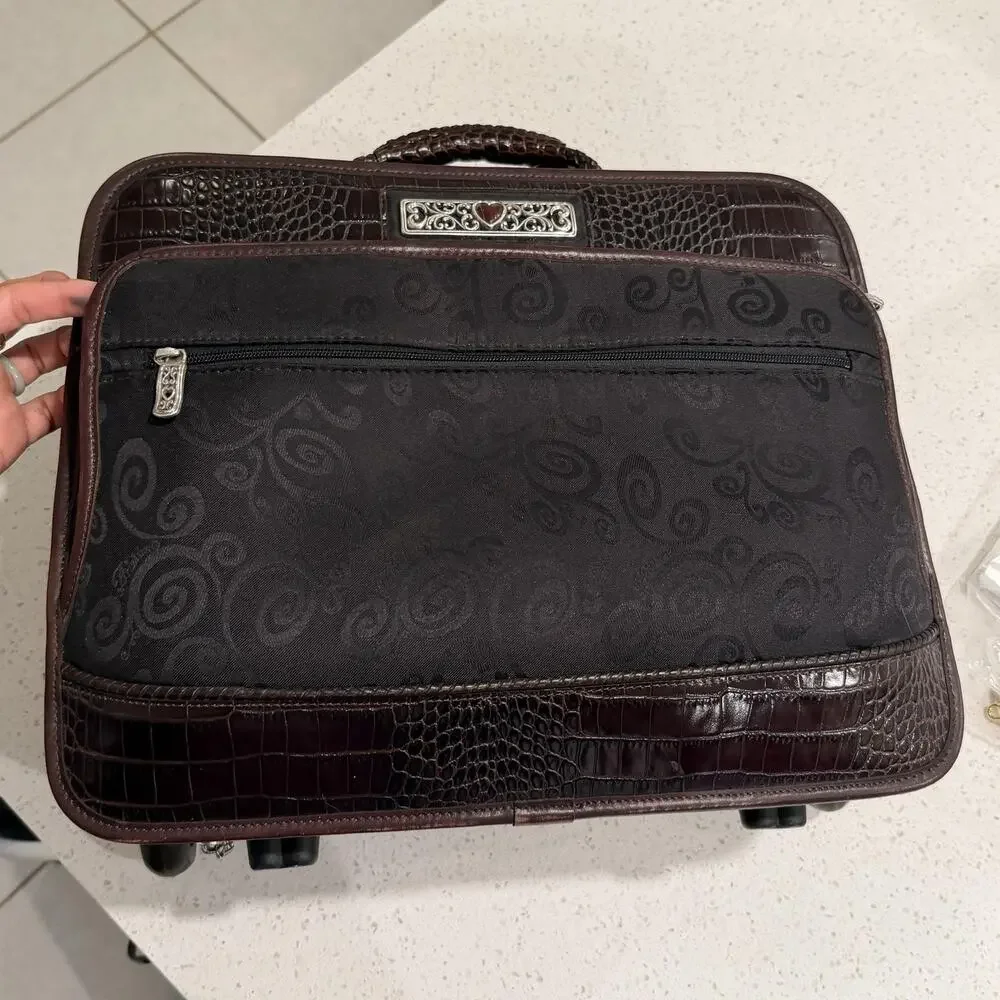 Vtg Brighton Croc Brown 16